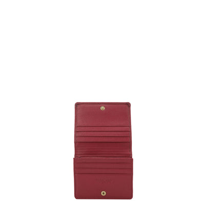 Croco Leather Ladies Sling Wallet - Plumberry
