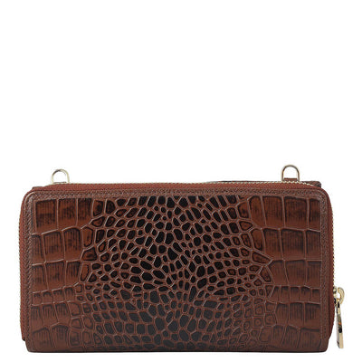 Croco Leather Ladies Wallet - Date