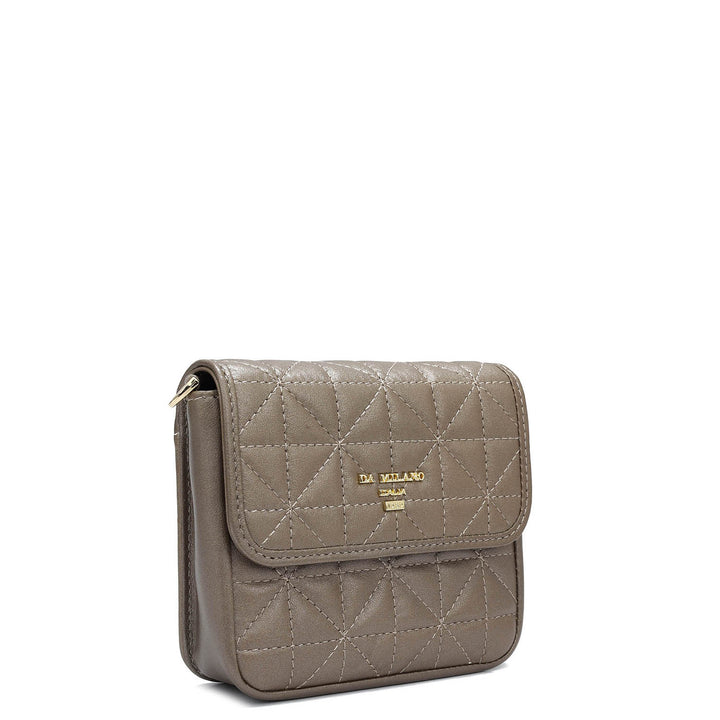 Quilting Leather Ladies Wallet - Bronze