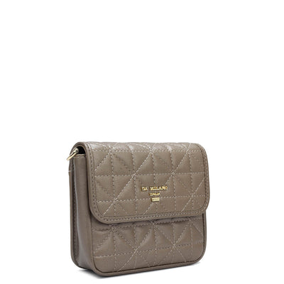 Quilting Leather Ladies Wallet - Bronze