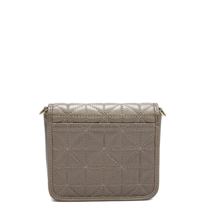 Quilting Leather Ladies Wallet - Bronze