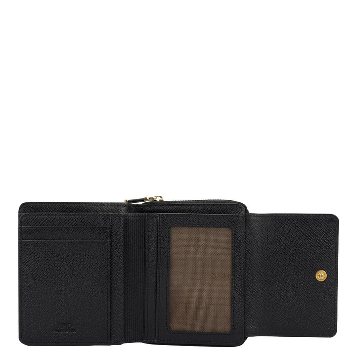 Snake  Leather Ladies Sling Wallet - Silver & Black