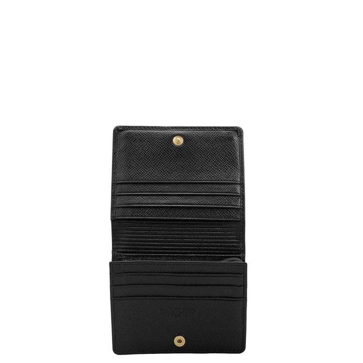 Croco Leather Ladies Sling Wallet - Black