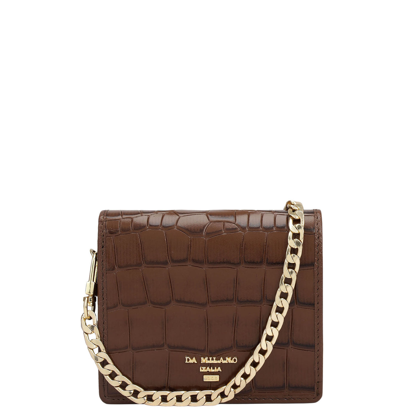 Croco Leather Ladies Sling Wallet - Date