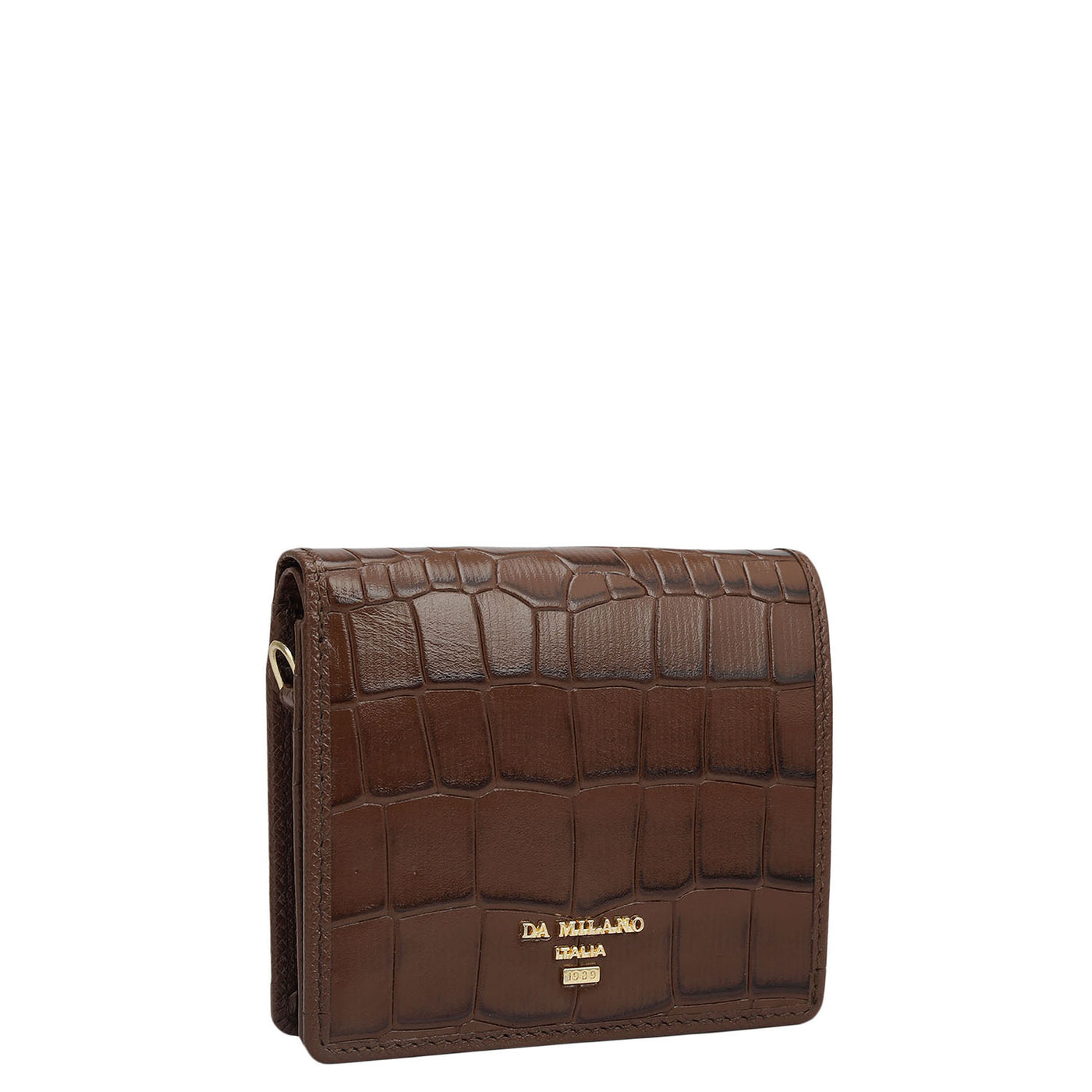 Croco Leather Ladies Sling Wallet - Date