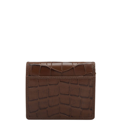 Croco Leather Ladies Sling Wallet - Date