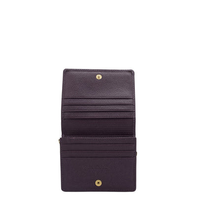 Croco Leather Ladies Sling Wallet - Grapevine
