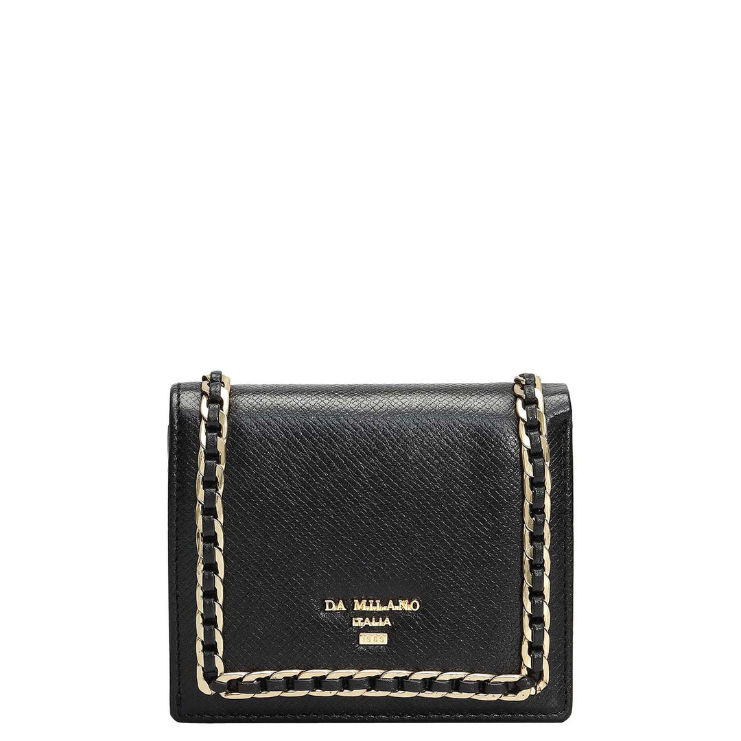 Franzy Leather Ladies Sling Wallet - Black