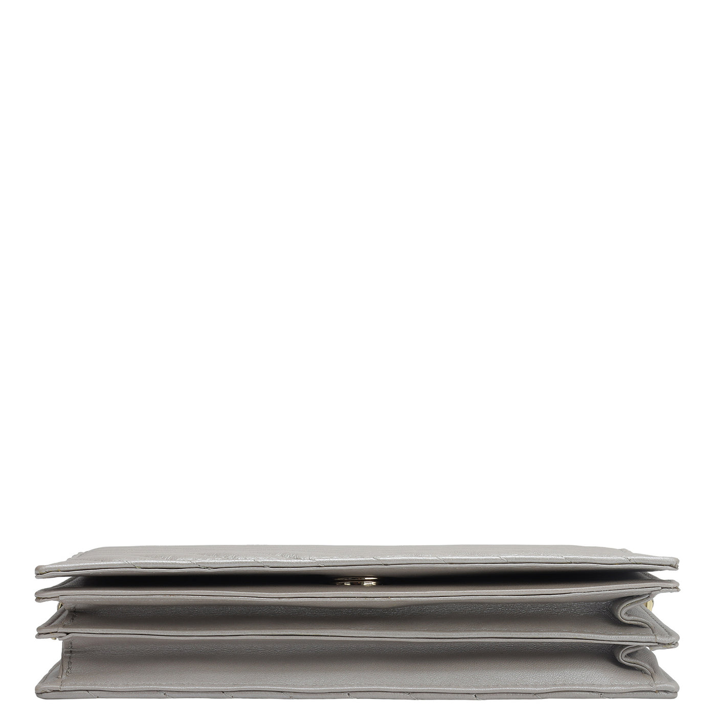 Quilting Leather Ladies Sling Wallet - Pearl