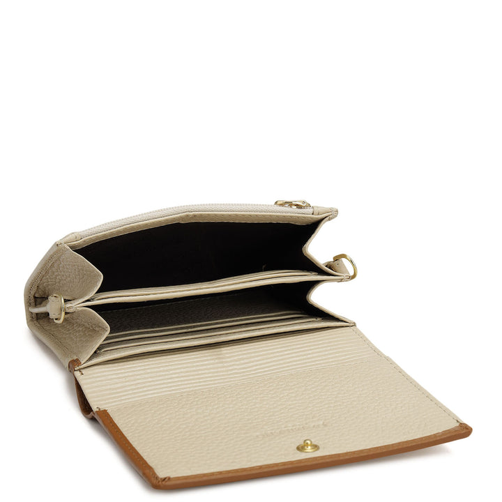 Wax Leather Ladies Wallet - Dove