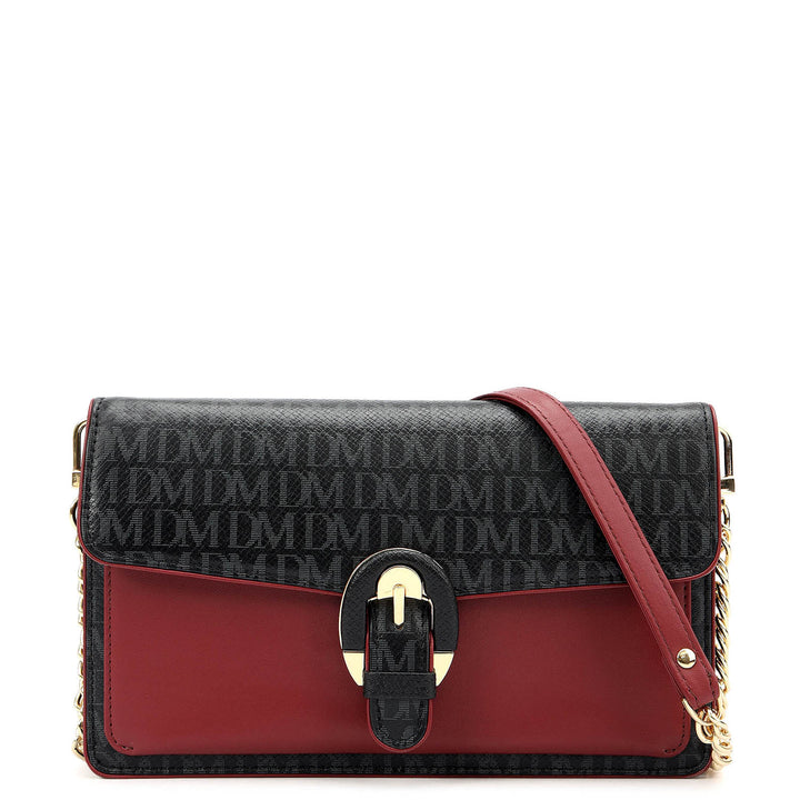 Monogram Plain Leather Ladies Sling Wallet - Black