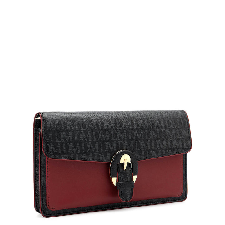 Monogram Plain Leather Ladies Sling Wallet - Black