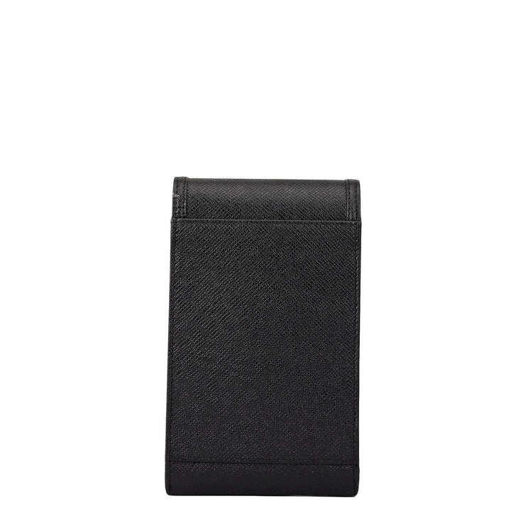 Franzy Leather Ladies Sling Wallet - Black