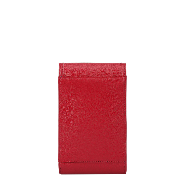 Fish Leather Ladies Sling Wallet - Burgundy