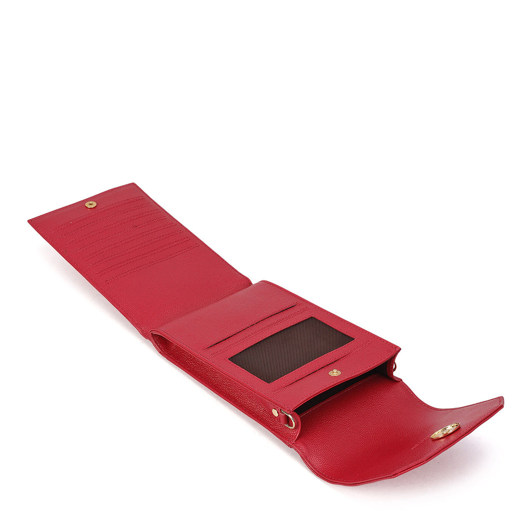 Fish Leather Ladies Sling Wallet - Burgundy