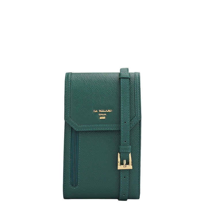 Franzy Leather Ladies Sling Wallet - Forest