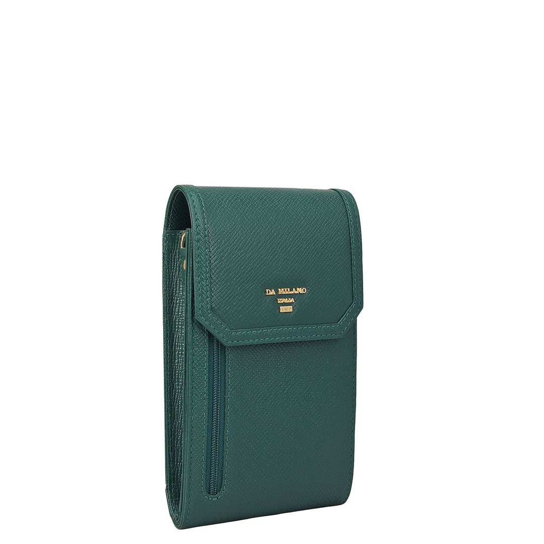 Franzy Leather Ladies Sling Wallet - Forest