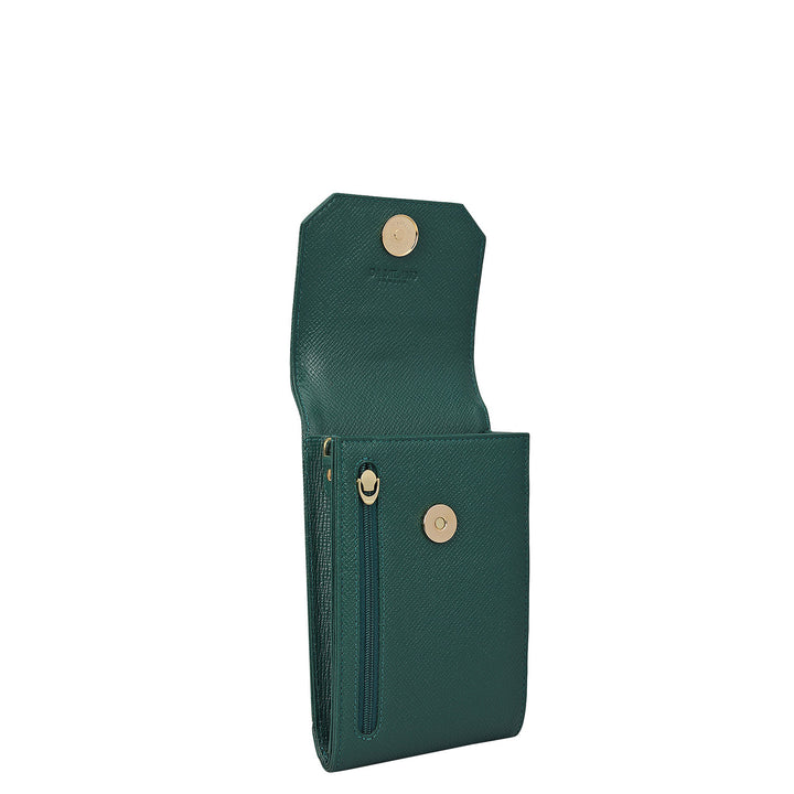 Franzy Leather Ladies Sling Wallet - Forest