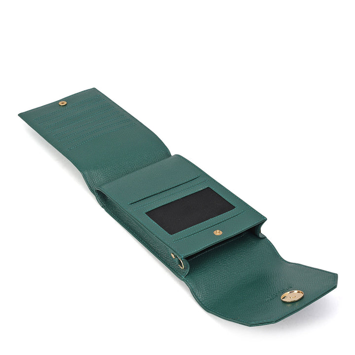 Franzy Leather Ladies Sling Wallet - Forest