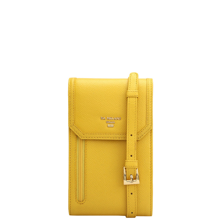 Franzy Leather Ladies Sling Wallet - Mustard