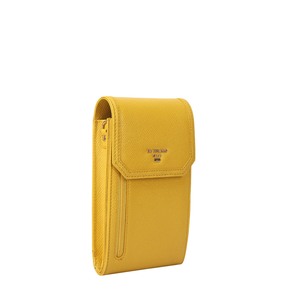 Franzy Leather Ladies Sling Wallet - Mustard