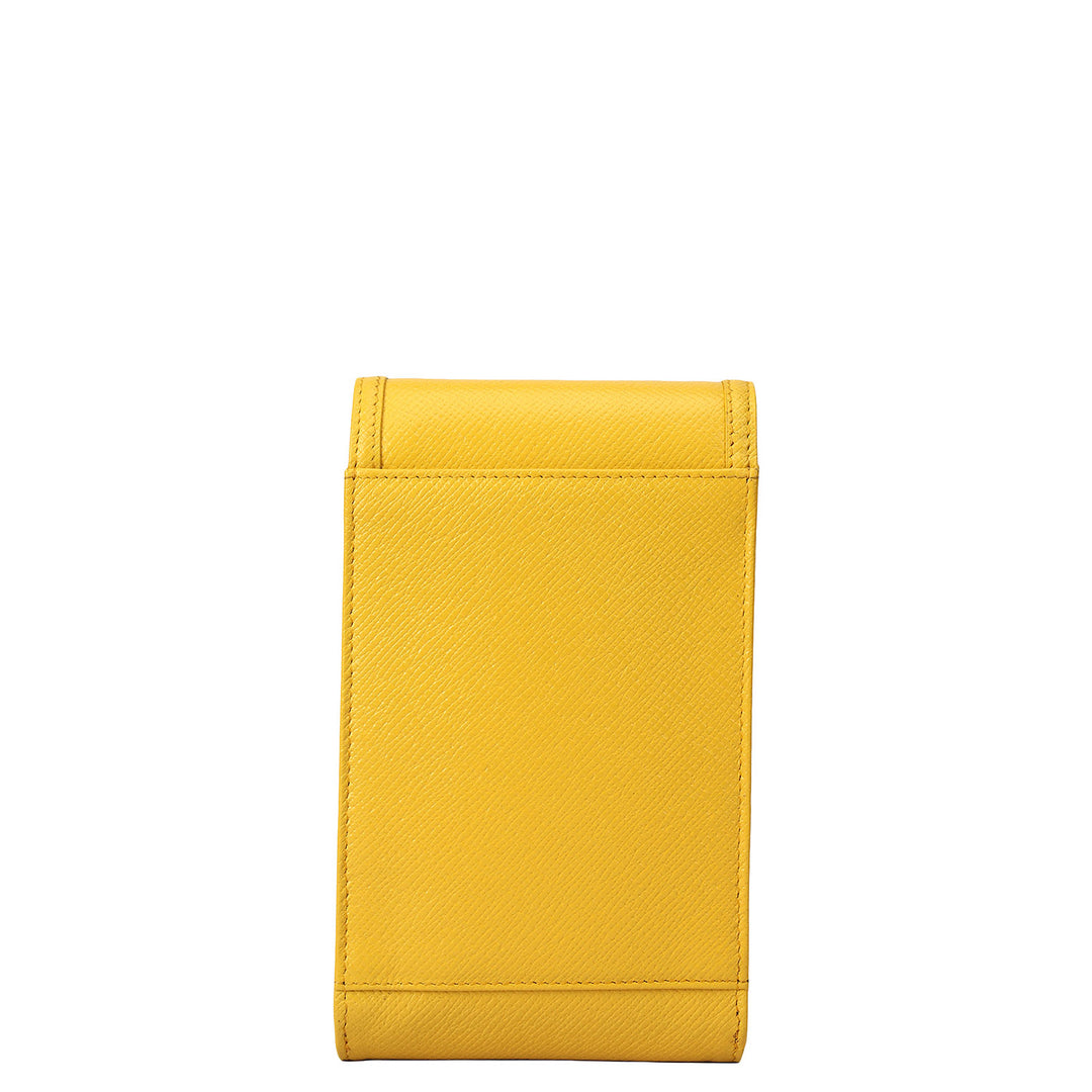 Franzy Leather Ladies Sling Wallet - Mustard