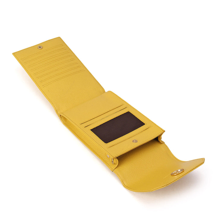 Franzy Leather Ladies Sling Wallet - Mustard