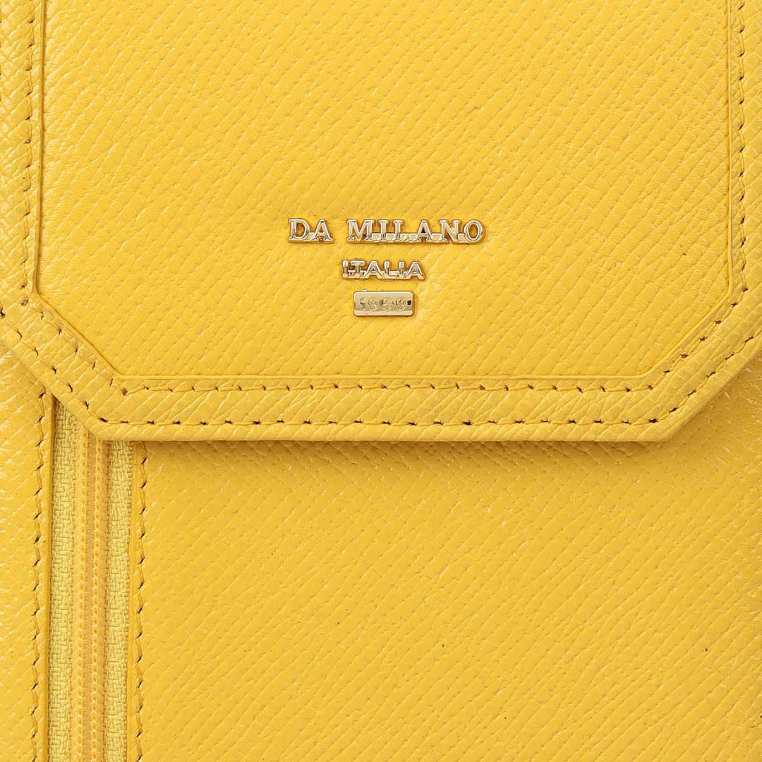 Franzy Leather Ladies Sling Wallet - Mustard