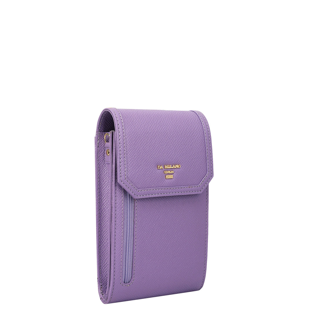 Franzy Leather Ladies Sling Wallet - Purple Haze