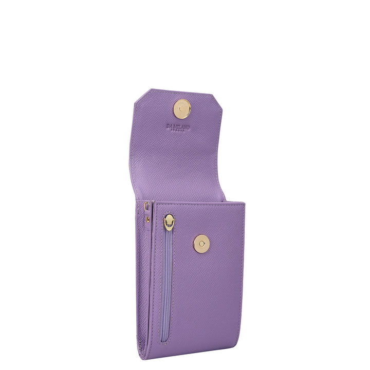 Franzy Leather Ladies Sling Wallet - Purple Haze