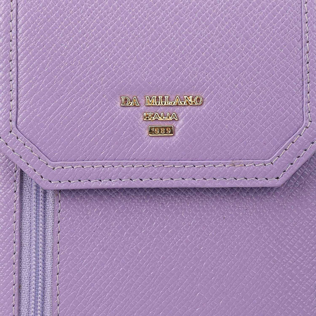 Franzy Leather Ladies Sling Wallet - Purple Haze