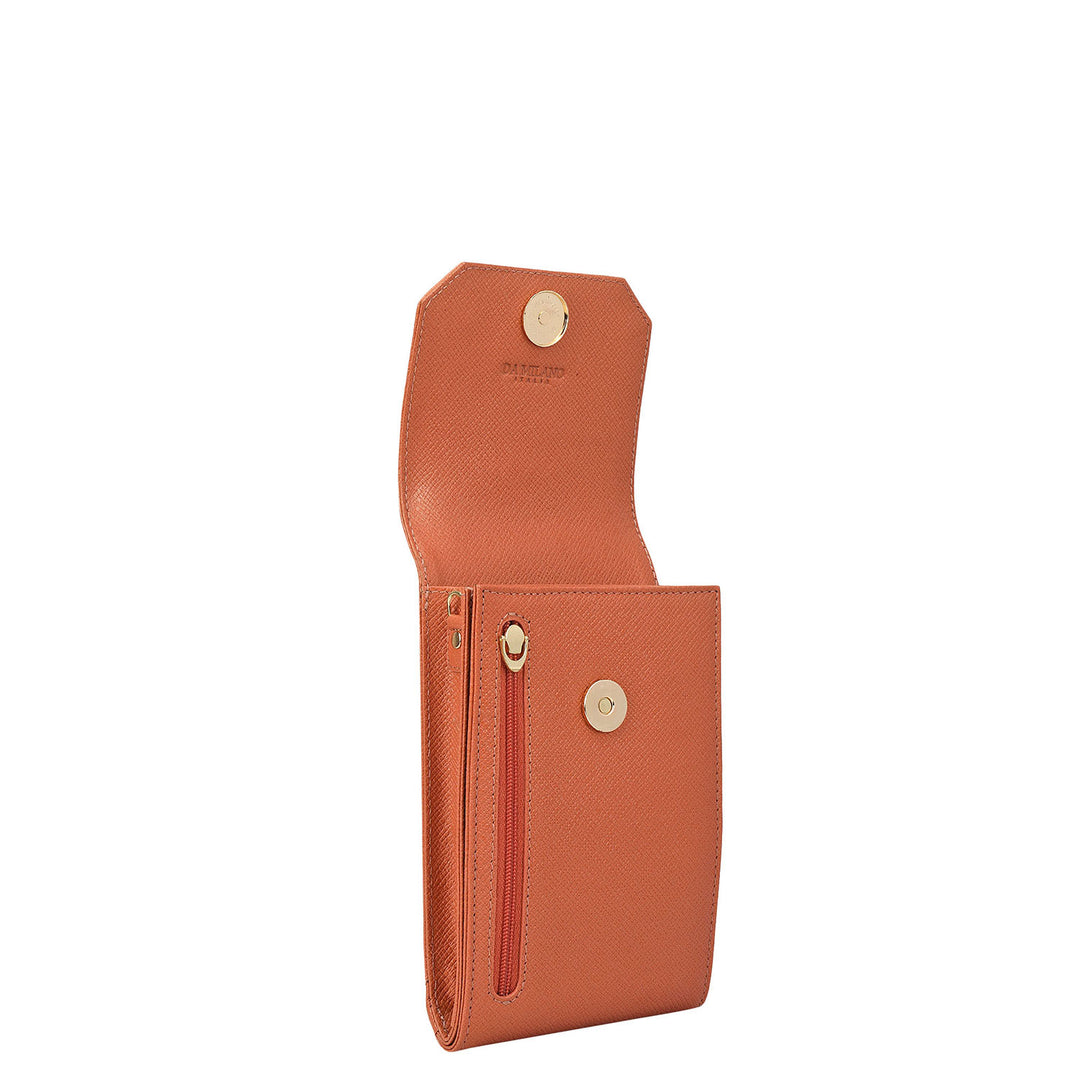 Franzy Leather Ladies Sling Wallet - Terracotta