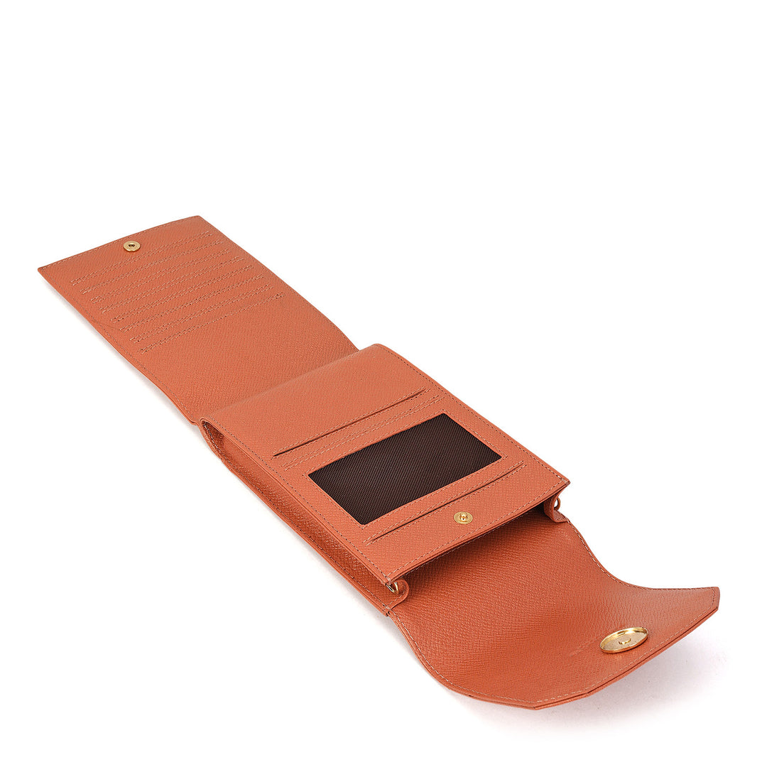 Franzy Leather Ladies Sling Wallet - Terracotta