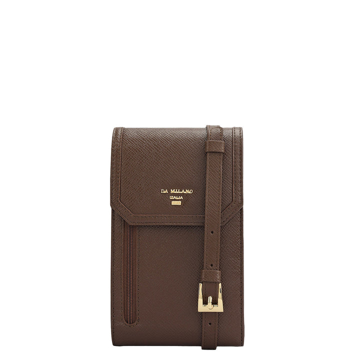 Franzy Leather Ladies Sling Wallet - Walnut