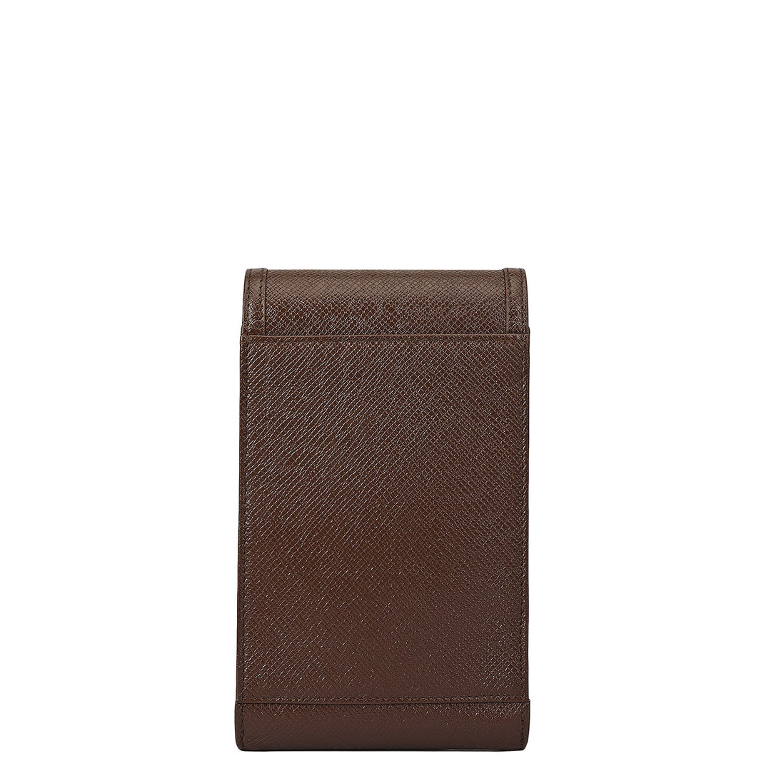 Franzy Leather Ladies Sling Wallet - Walnut