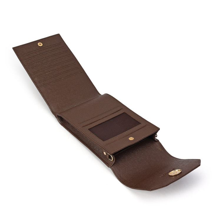 Franzy Leather Ladies Sling Wallet - Walnut