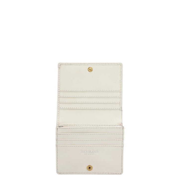 Plain Suede Leather Ladies Sling Wallet - Pink & Off White
