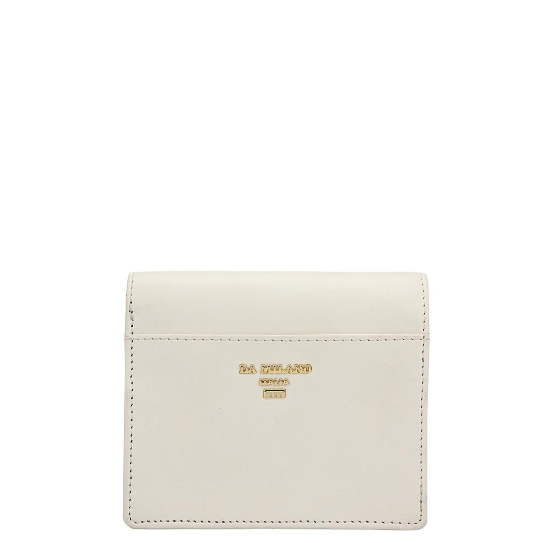 Plain Suede Leather Ladies Sling Wallet - Pink & Off White