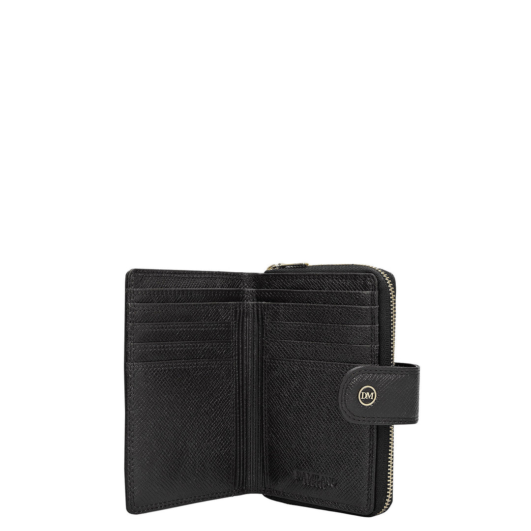 Franzy Leather Ladies Wallet - Black