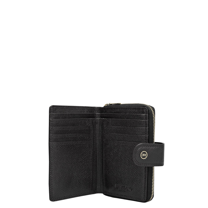 Franzy Leather Ladies Wallet - Black