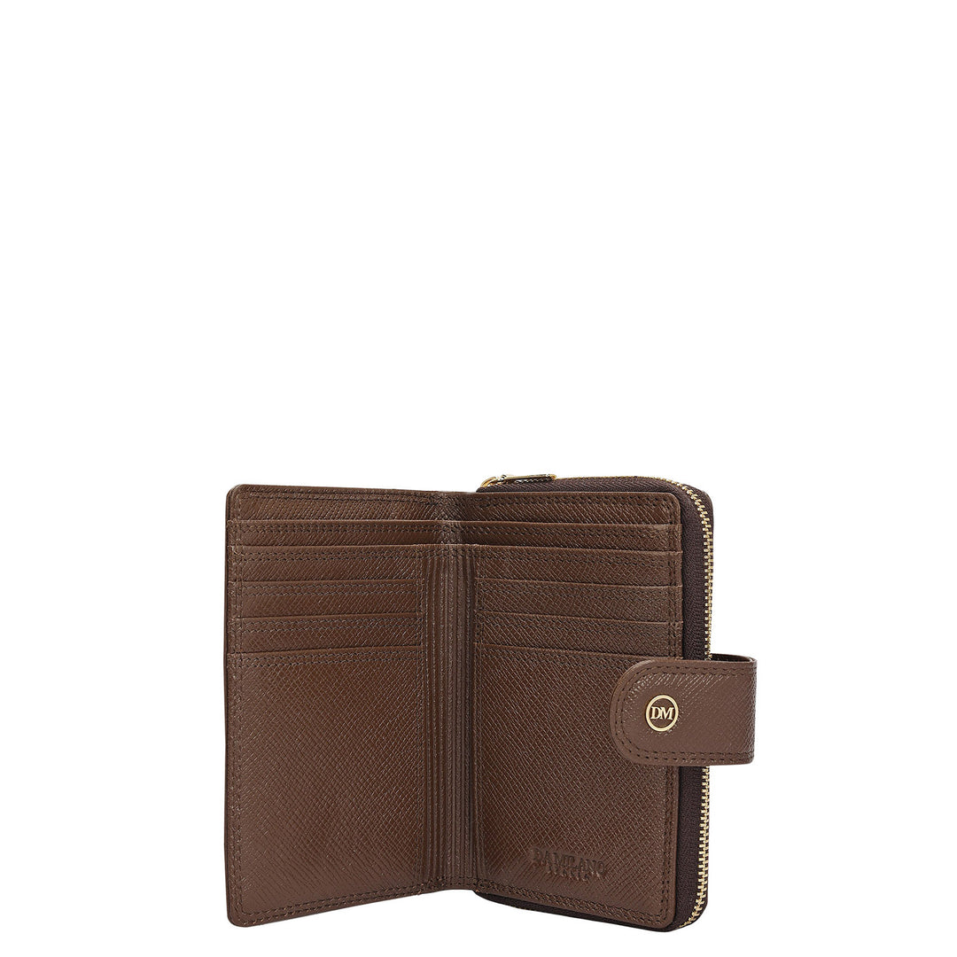 Franzy Leather Ladies Wallet - Walnut