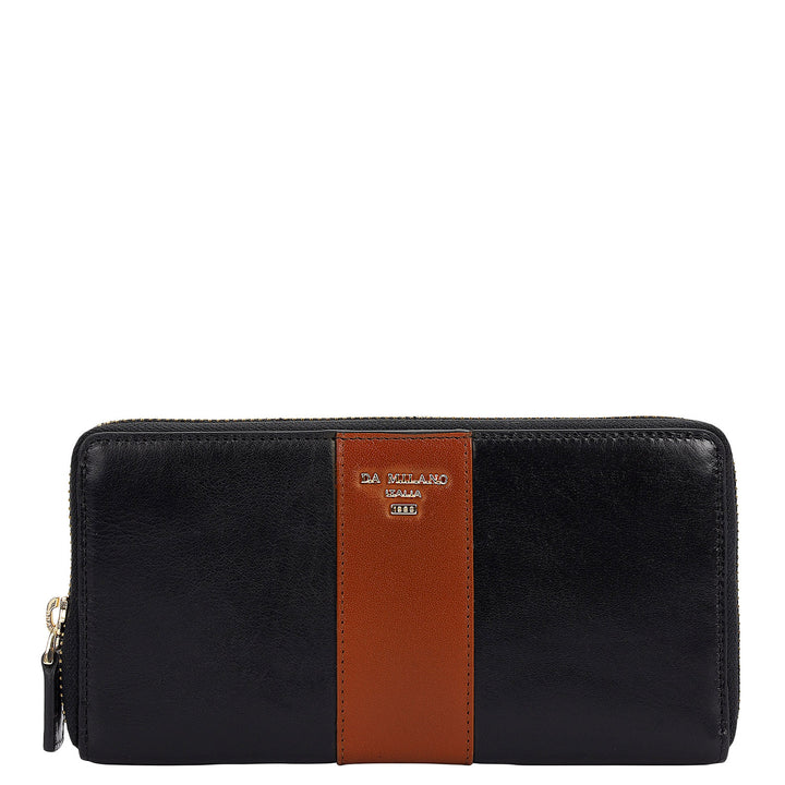 Plain Leather Continental Wallet