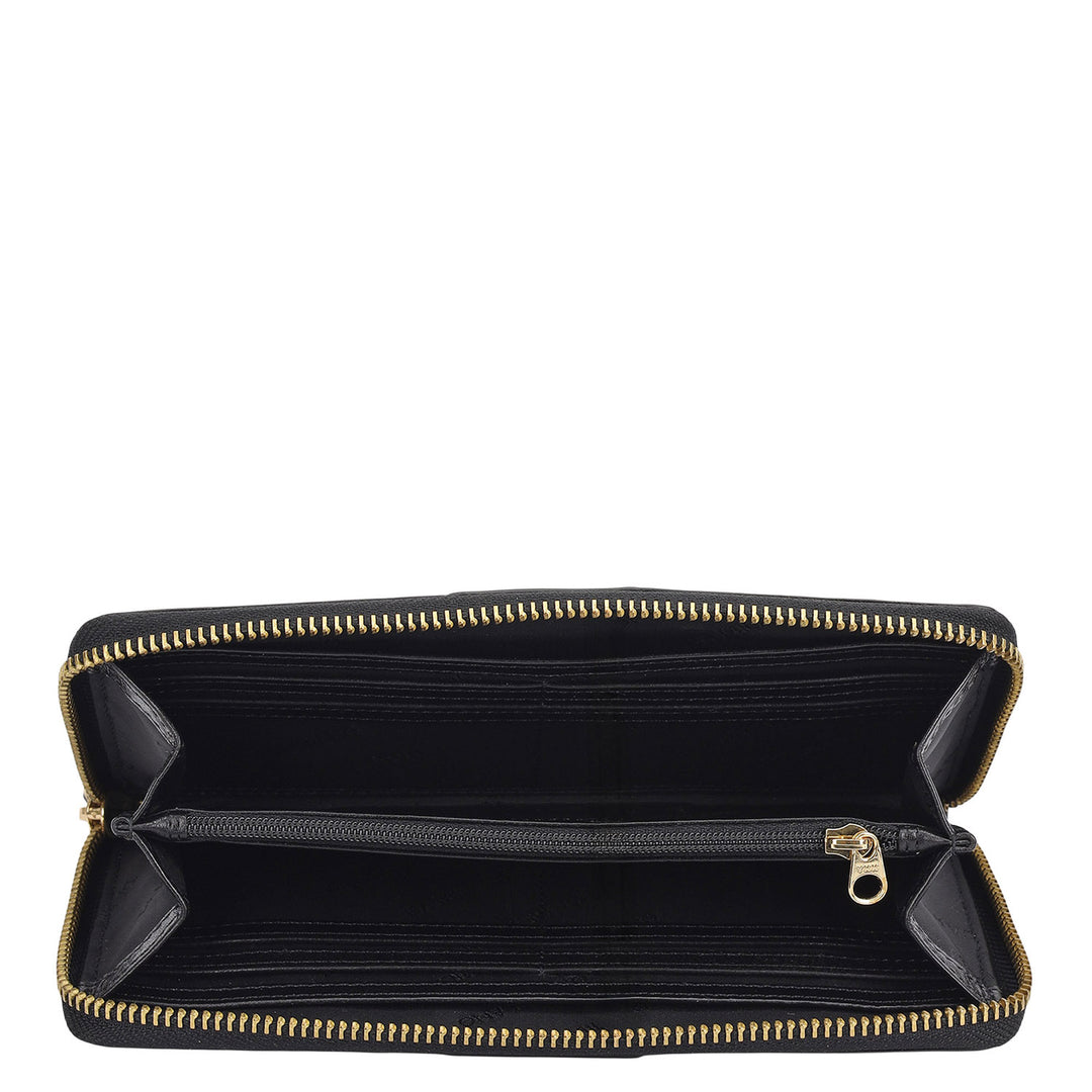Plain Leather Continental Wallet