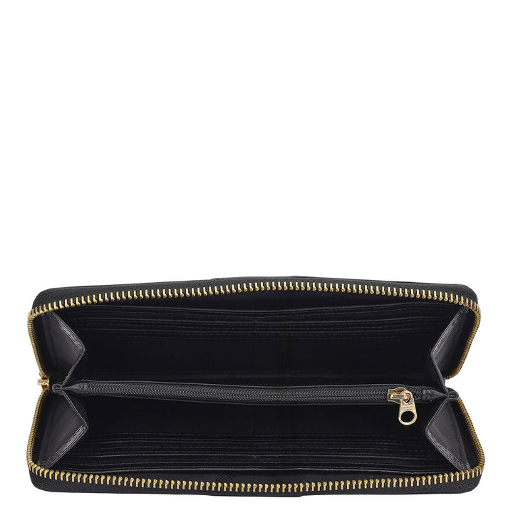 Plain Leather Continental Wallet