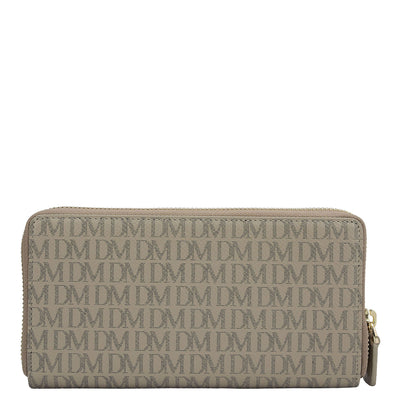 Monogram Leather Ladies Wallet - Chalk