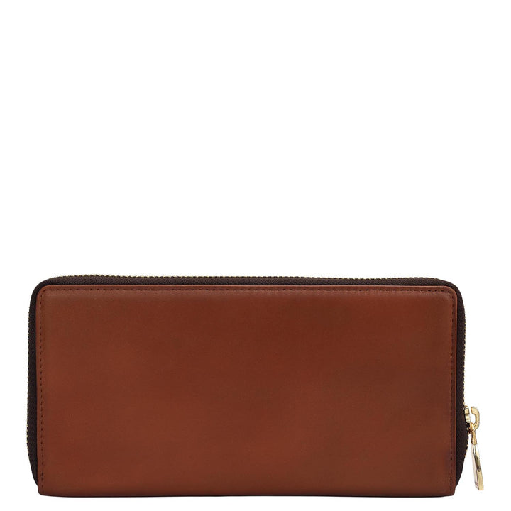 Plain Leather Ladies Wallet - Brown