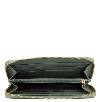 Franzy Leather Ladies Wallet - Jade
