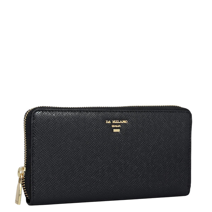 Franzy Leather Ladies Wallet - Black