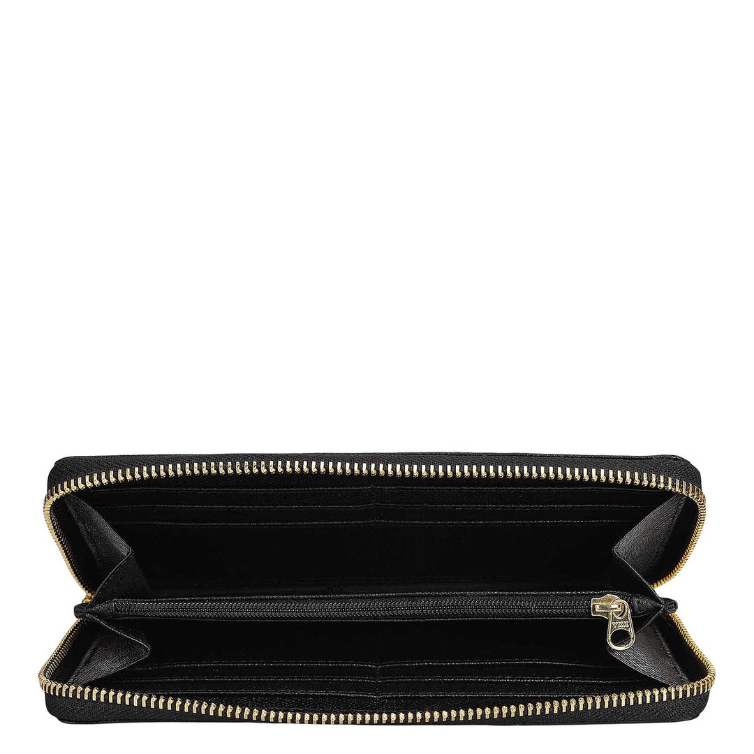 Franzy Leather Ladies Wallet - Black