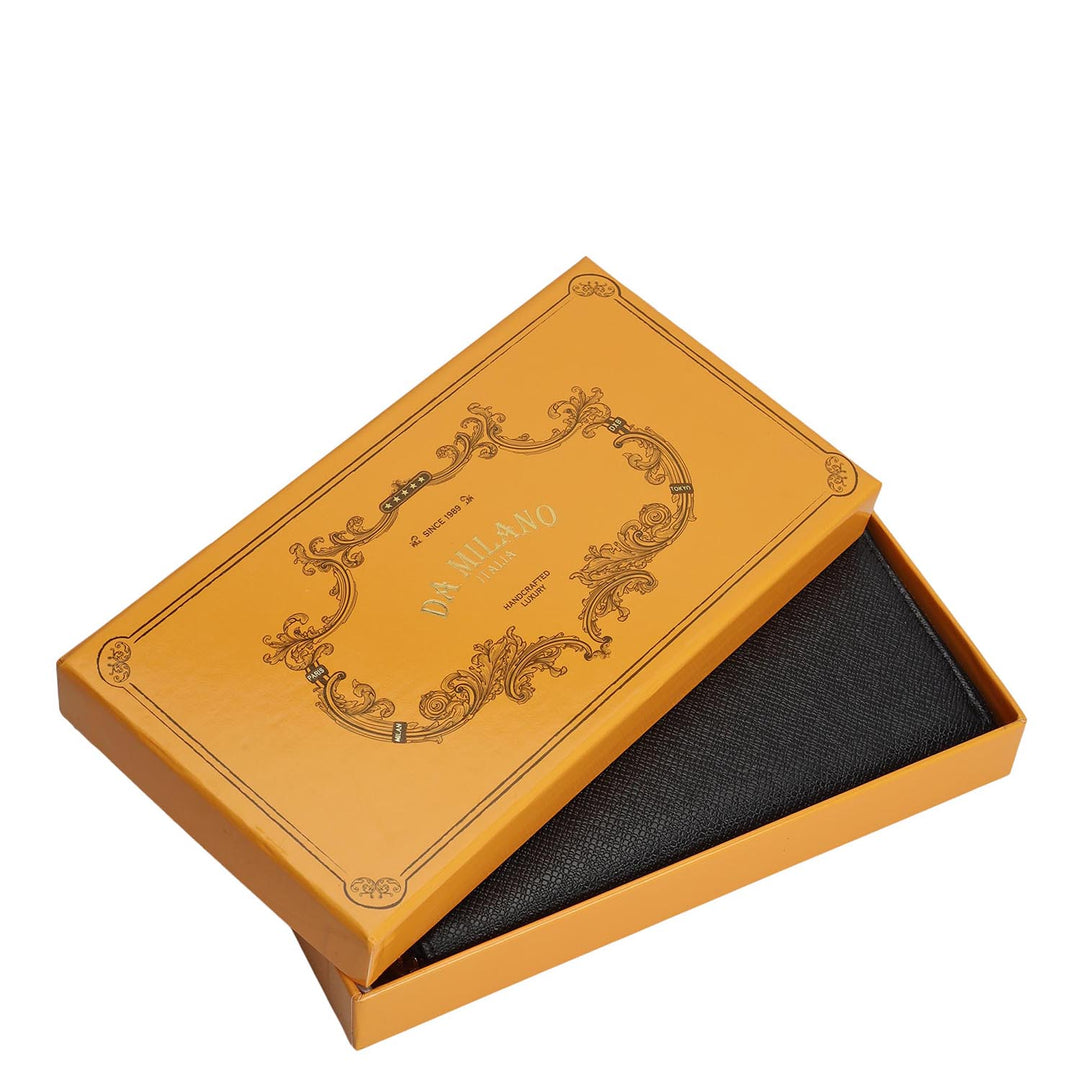 Franzy Leather Ladies Wallet - Black